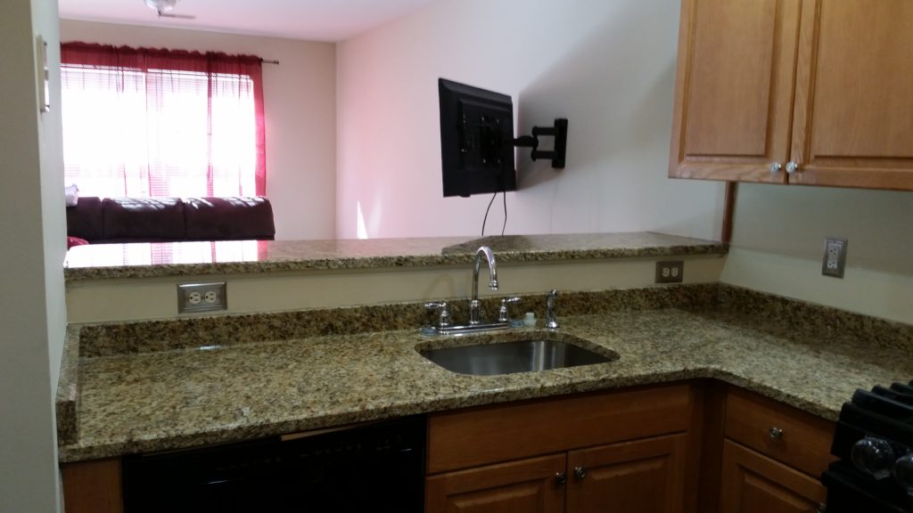 Santa Cecilia Gold Granite Countertop Installation in Denville, NJ