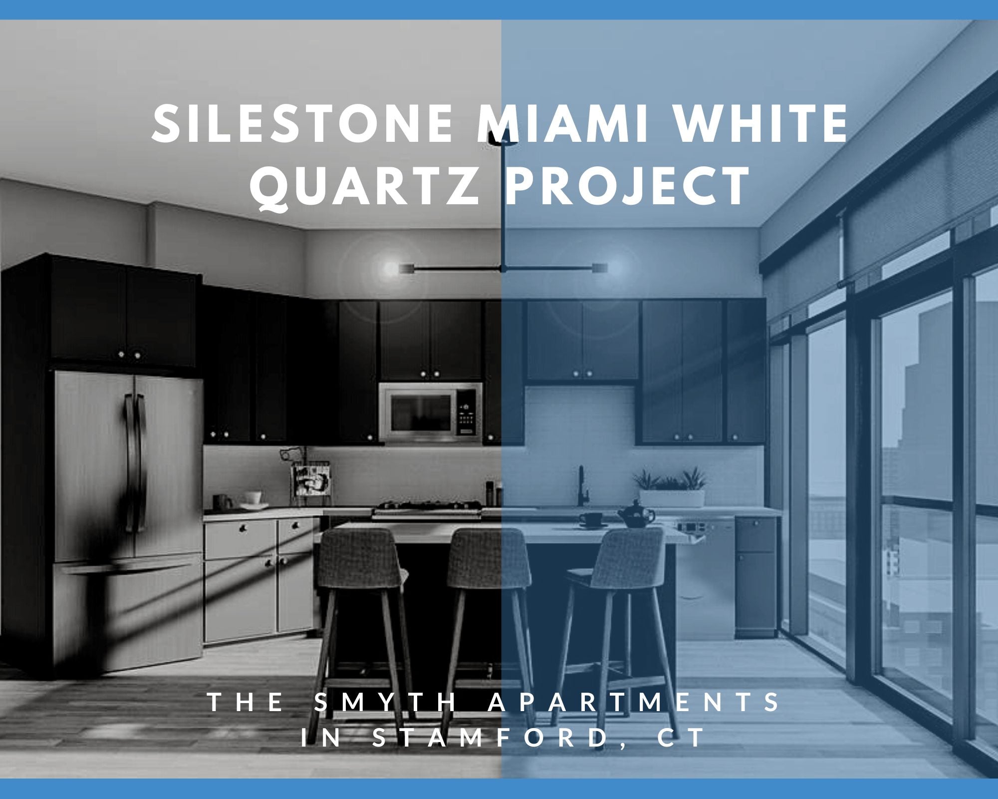 Silestone Miami White Quartz at Aqua Kitchen