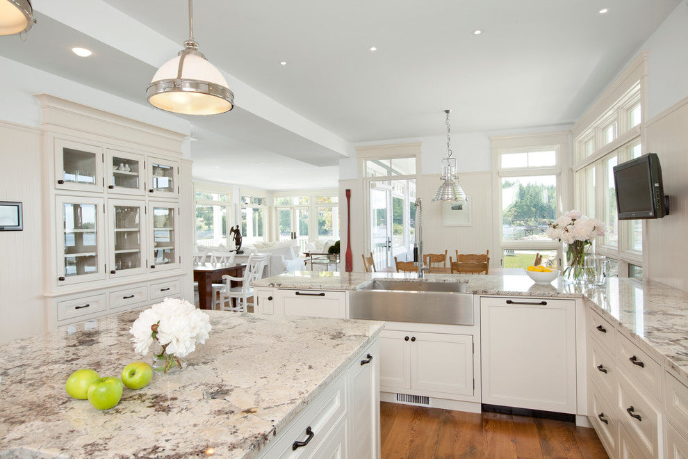 Galaxy White Granite Countertop Installation in Clifton, NJ||Galaxy White Granite Countertop Installation in Clifton, NJ