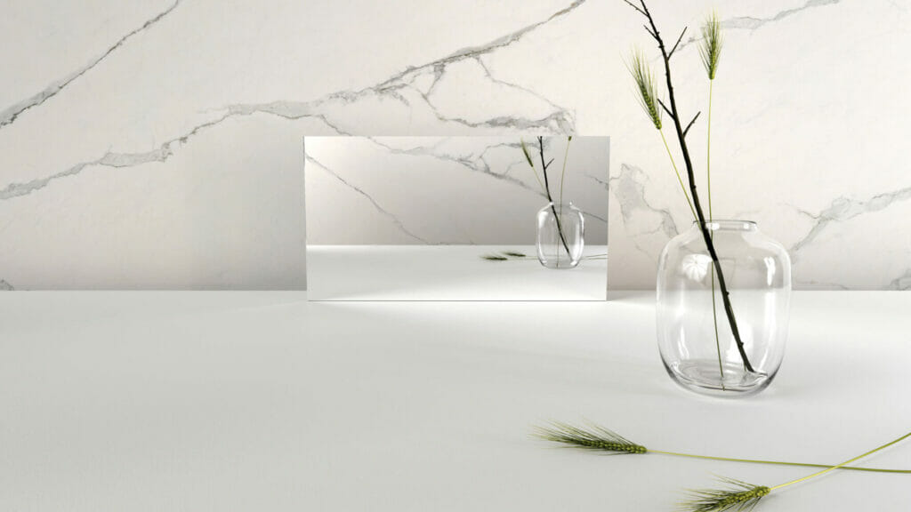 110 Whitenna by Caesarstone available at Aqua Kitchen