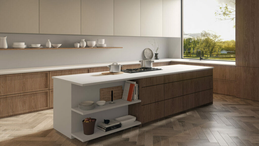 110 Whitenna by Caesarstone available at Aqua Kitchen