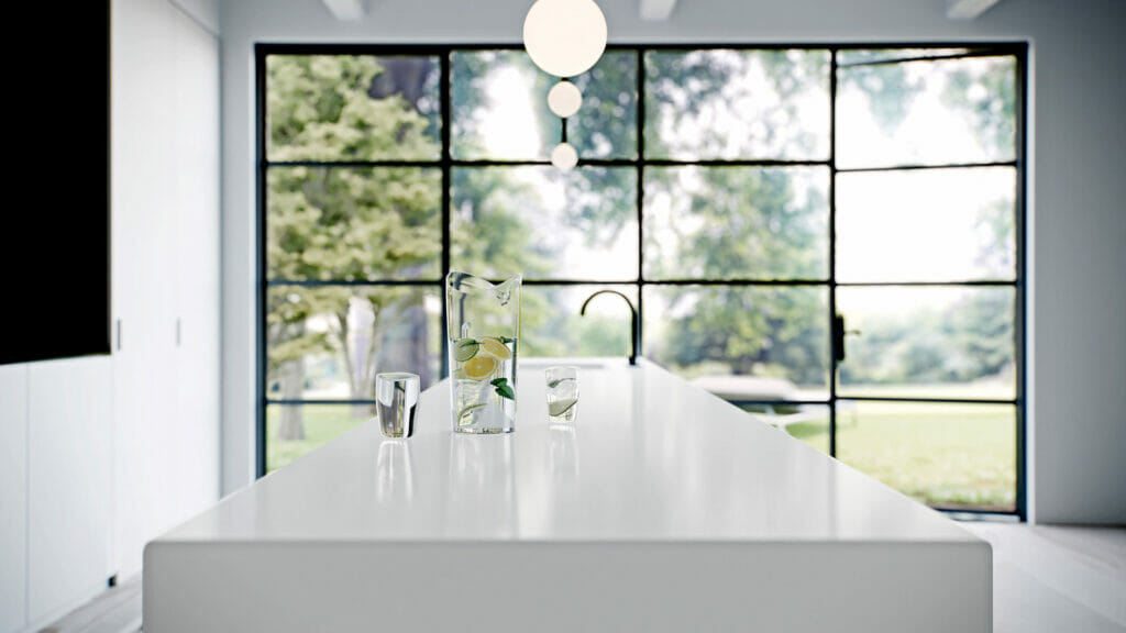 1111 Vivid White by Caesarstone available at Aqua Kitchen