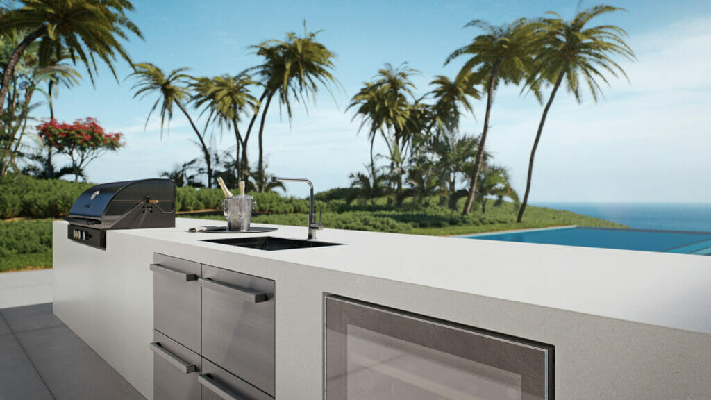 405 Midday by Caesarstone available at Aqua Kitchen