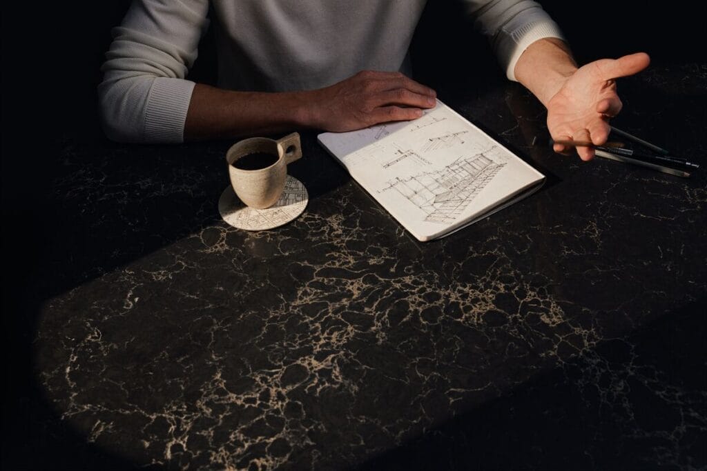 5100 Vanilla Noir by Caesarstone available at Aqua Kitchen