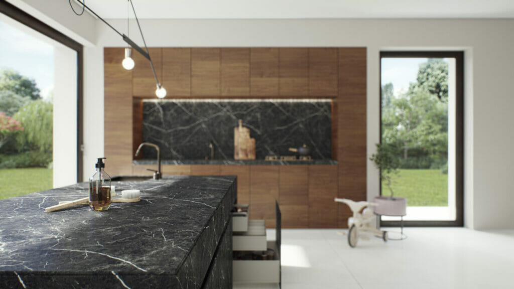 511 Smokestone by Caesarstone available at Aqua Kitchen