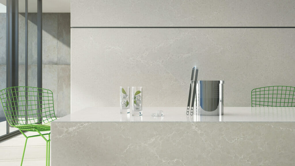 5110 Alpine Mist by Caesarstone available at Aqua Kitchen