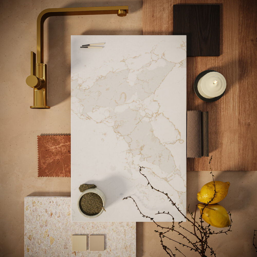 5116 Calacatta Nectar by Caesarstone available at Aqua Kitchen