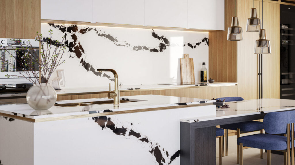 5118 Calacatta Scoria by Caesarstone available at Aqua Kitchen