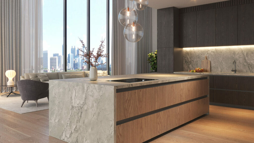 512 Transcenda by Caesarstone available at Aqua Kitchen
