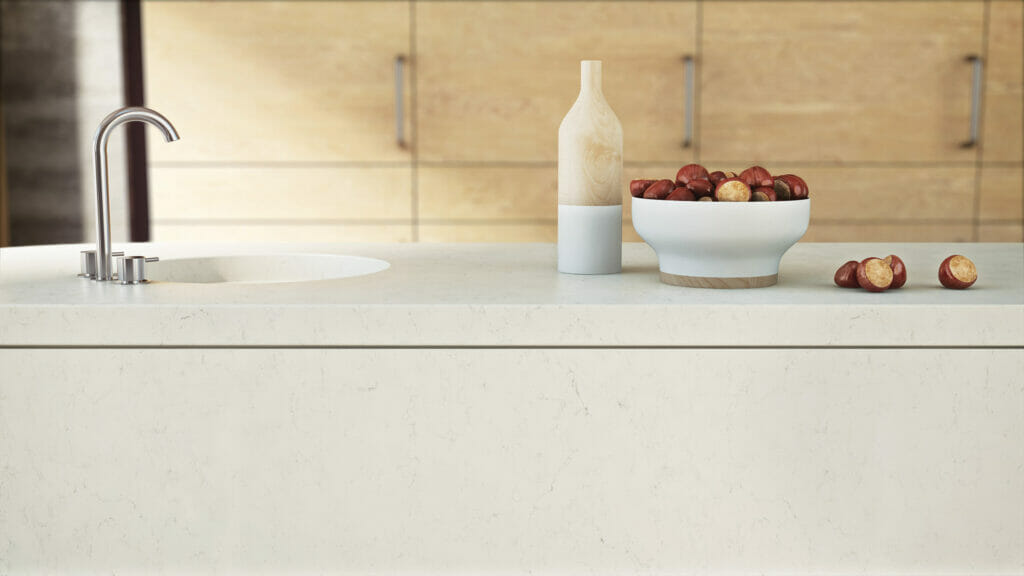5141 Frosty Carrina by Caesarstone available at Aqua Kitchen