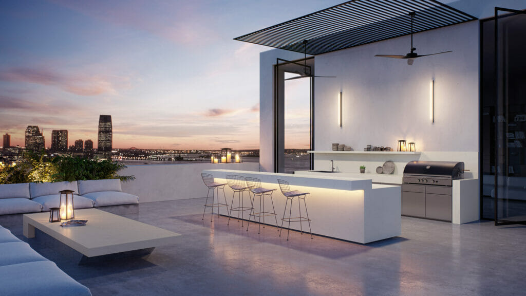 515 Palm Shade by Caesarstone available at Aqua Kitchen