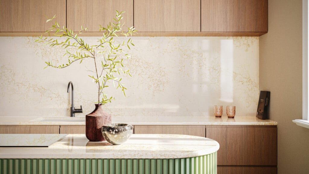 5152 Goldfinch by Caesarstone available at Aqua Kitchen