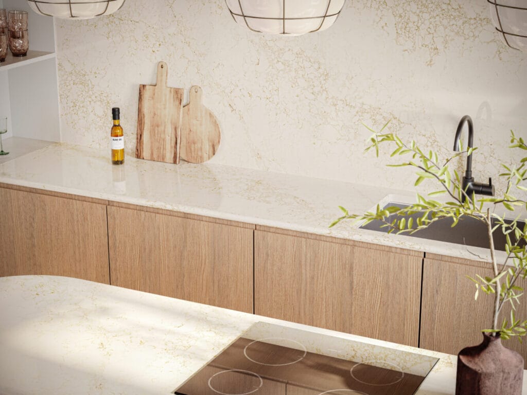5152 Goldfinch by Caesarstone available at Aqua Kitchen