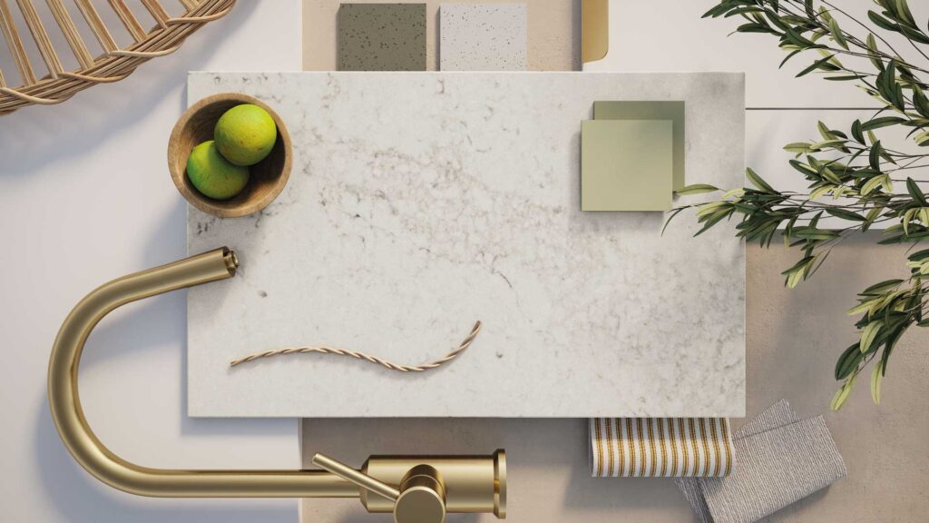 5211 Noble Grey by Caesarstone available at Aqua Kitchen