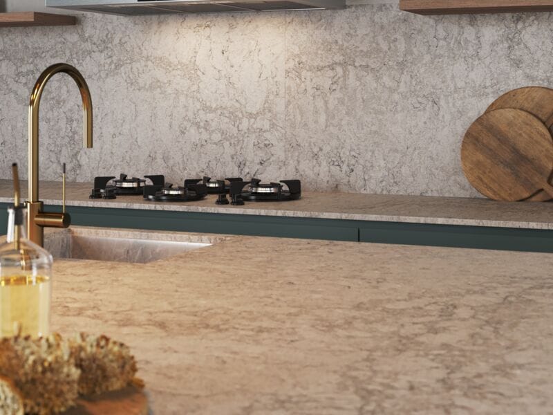 6046 Moorland Fog by Caesarstone available at Aqua Kitchen