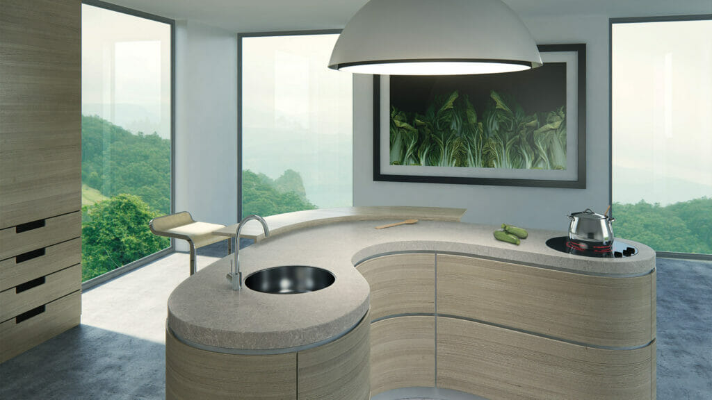6131 Bianco Drift by Caesarstone available at Aqua Kitchen