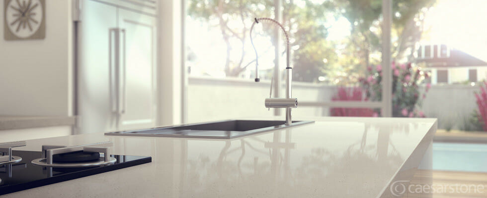 6141 Ocean Foam by Caesarstone available at Aqua Kitchen