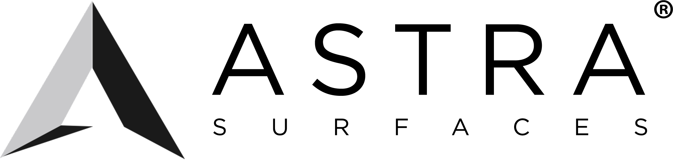 Astra Surfaces logo with a stylized letter 'A' on a white background