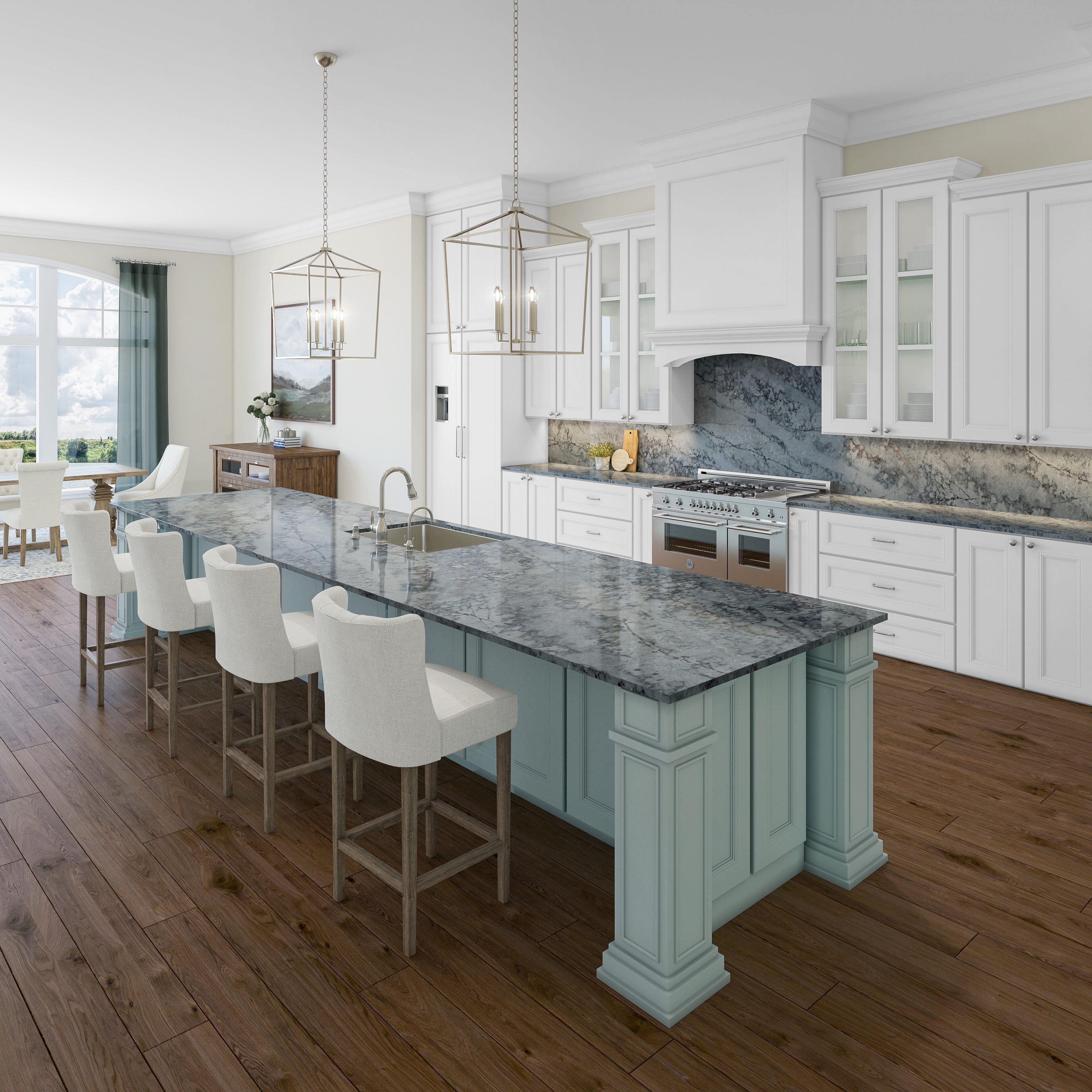 Atlantis Azul® by Pental Quartz available at Aqua Kitchen