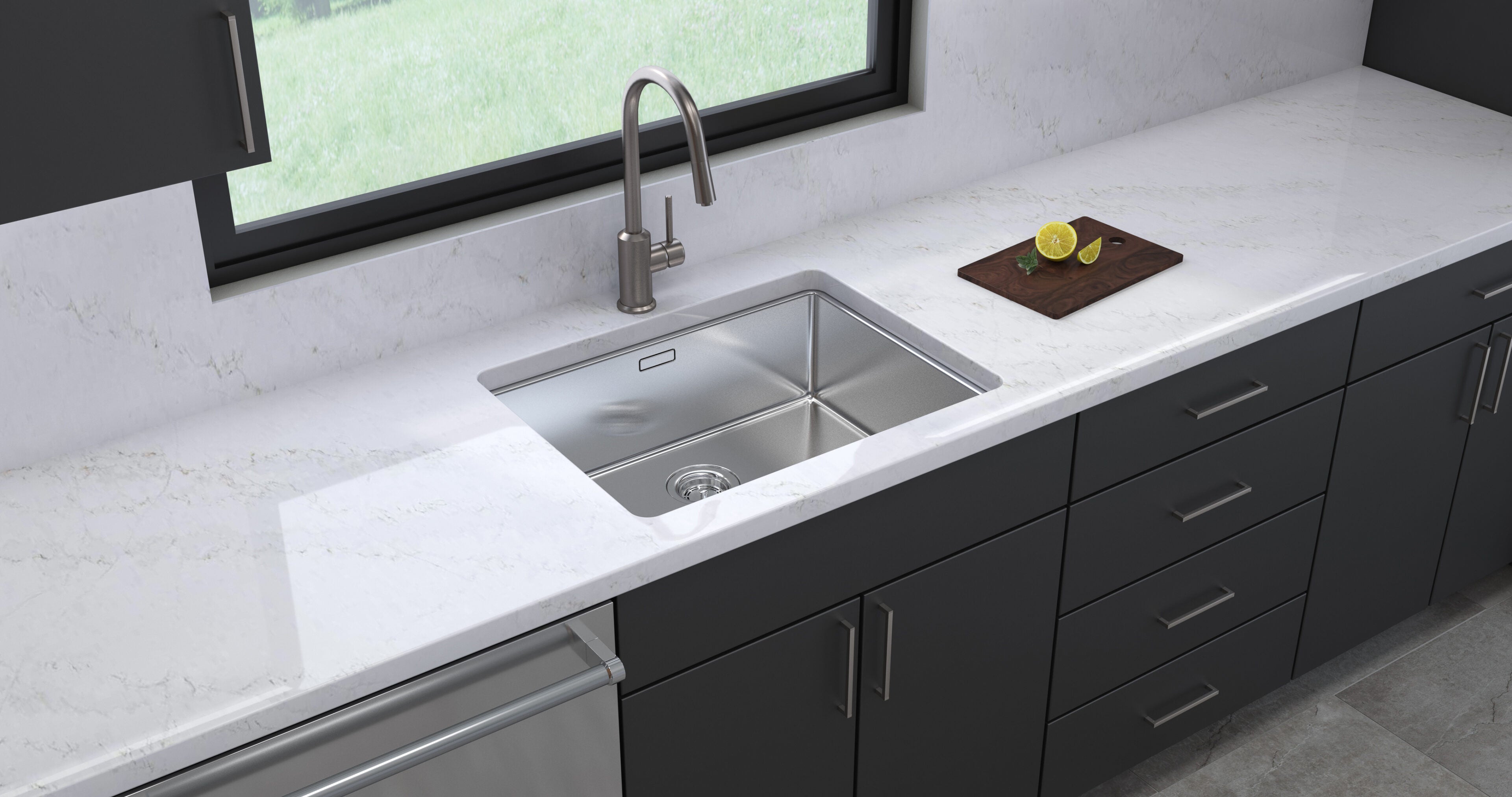 Atmos Gold by Pental Quartz available at Aqua Kitchen