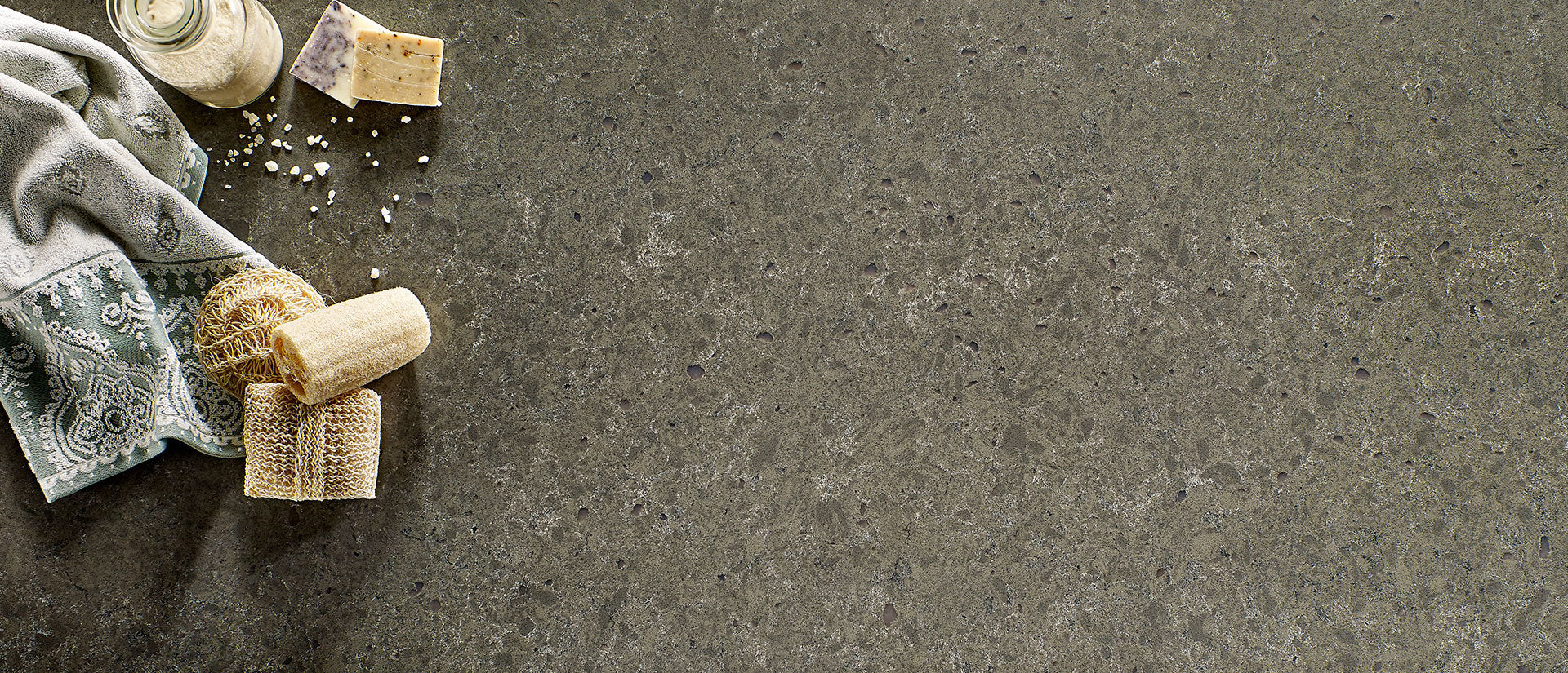 Babylon Gray - Concrete Finish by MSI Surfaces available at Aqua Kitchen