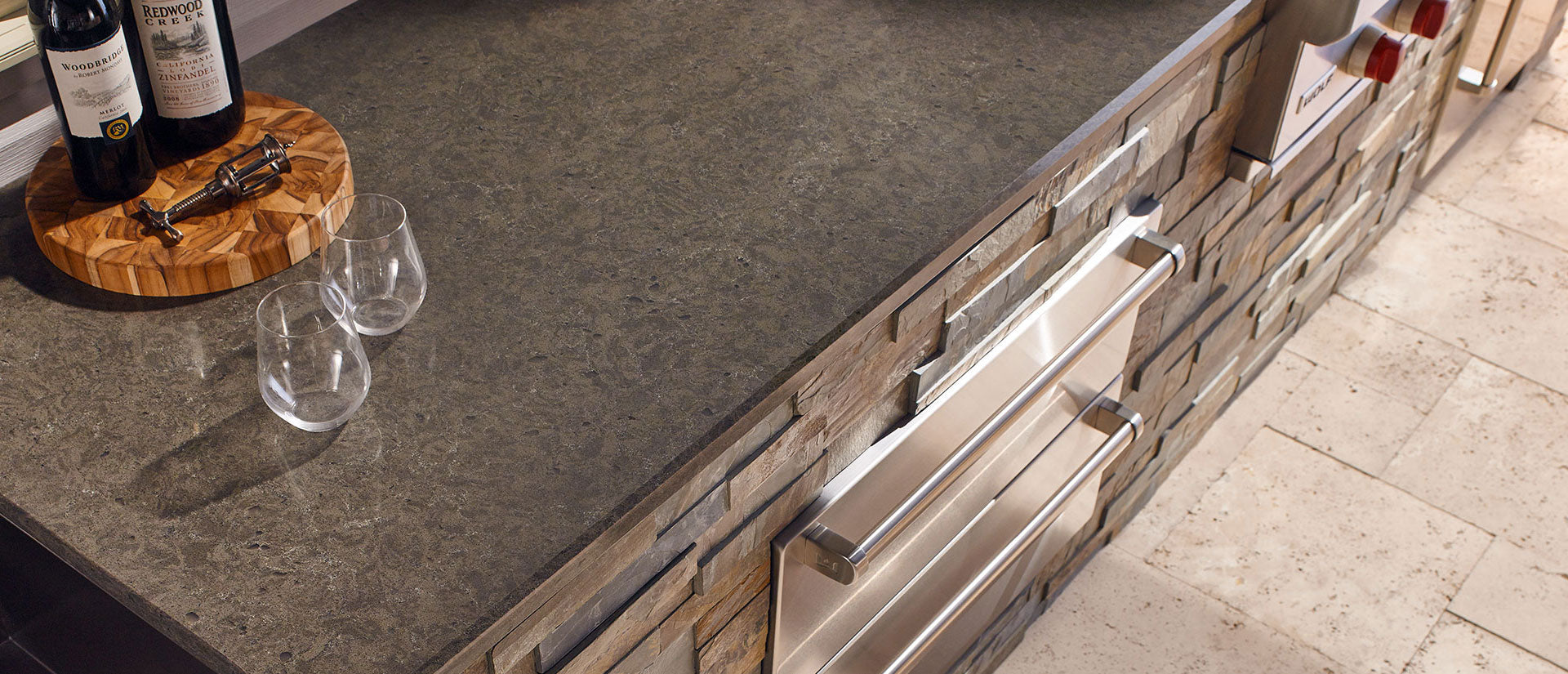 Babylon Gray - Concrete Finish by MSI Surfaces available at Aqua Kitchen