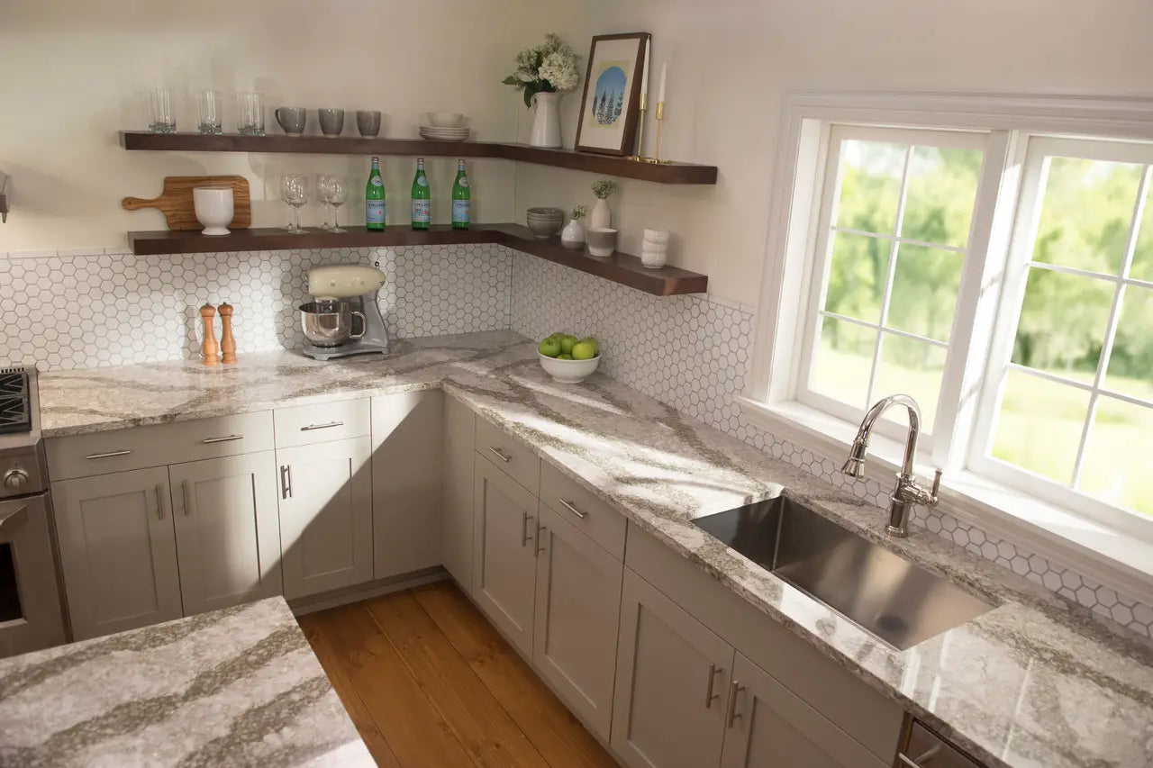 Beaumont™ Quartz Sample by Cambria available at Aqua Kitchen