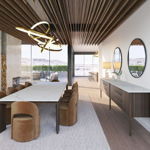 Berkshire Brass™ Quartz Sample by Cambria available at Aqua Kitchen