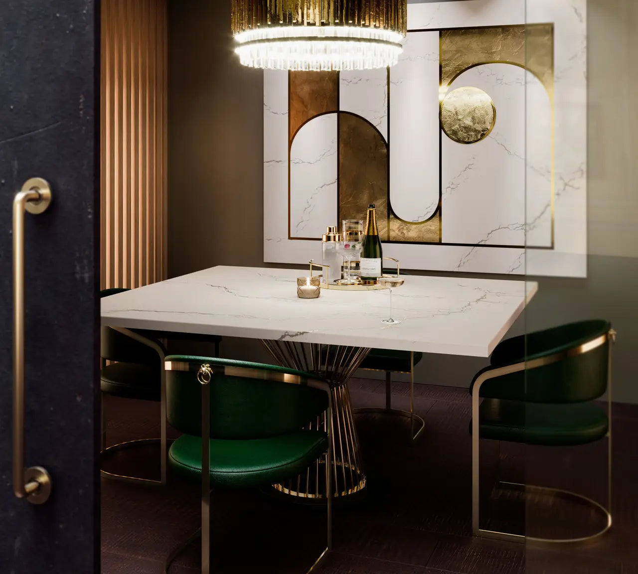 Berkshire Brass™ Quartz Sample by Cambria available at Aqua Kitchen