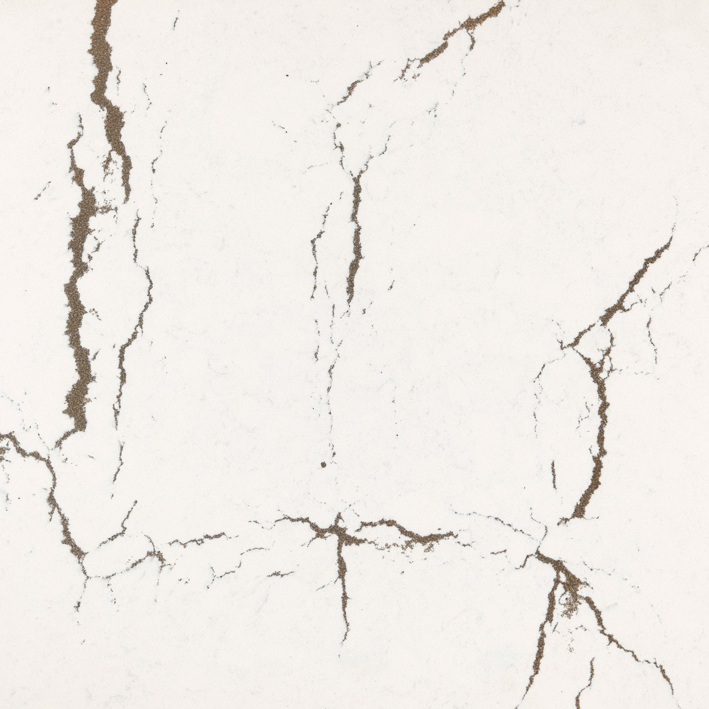 Berkshire Brass Satin Ridge™ Quartz Sample by Cambria available at Aqua Kitchen