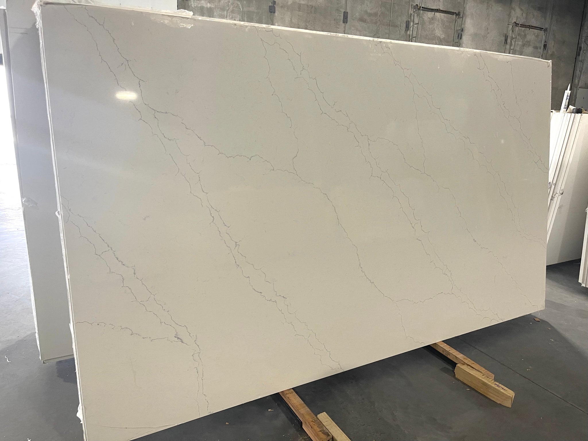 Bianco Argento Quartz Countertop by Aqua Kitchen