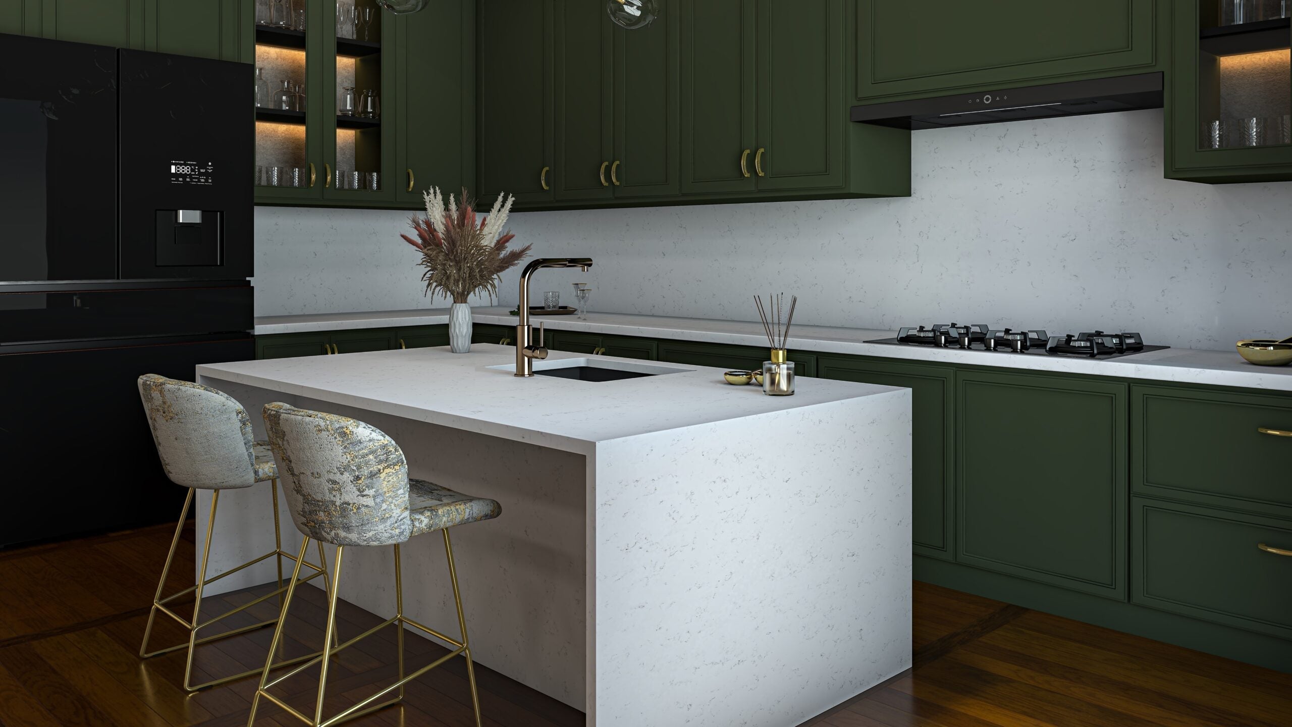Bianco Sol by Pental Quartz available at Aqua Kitchen