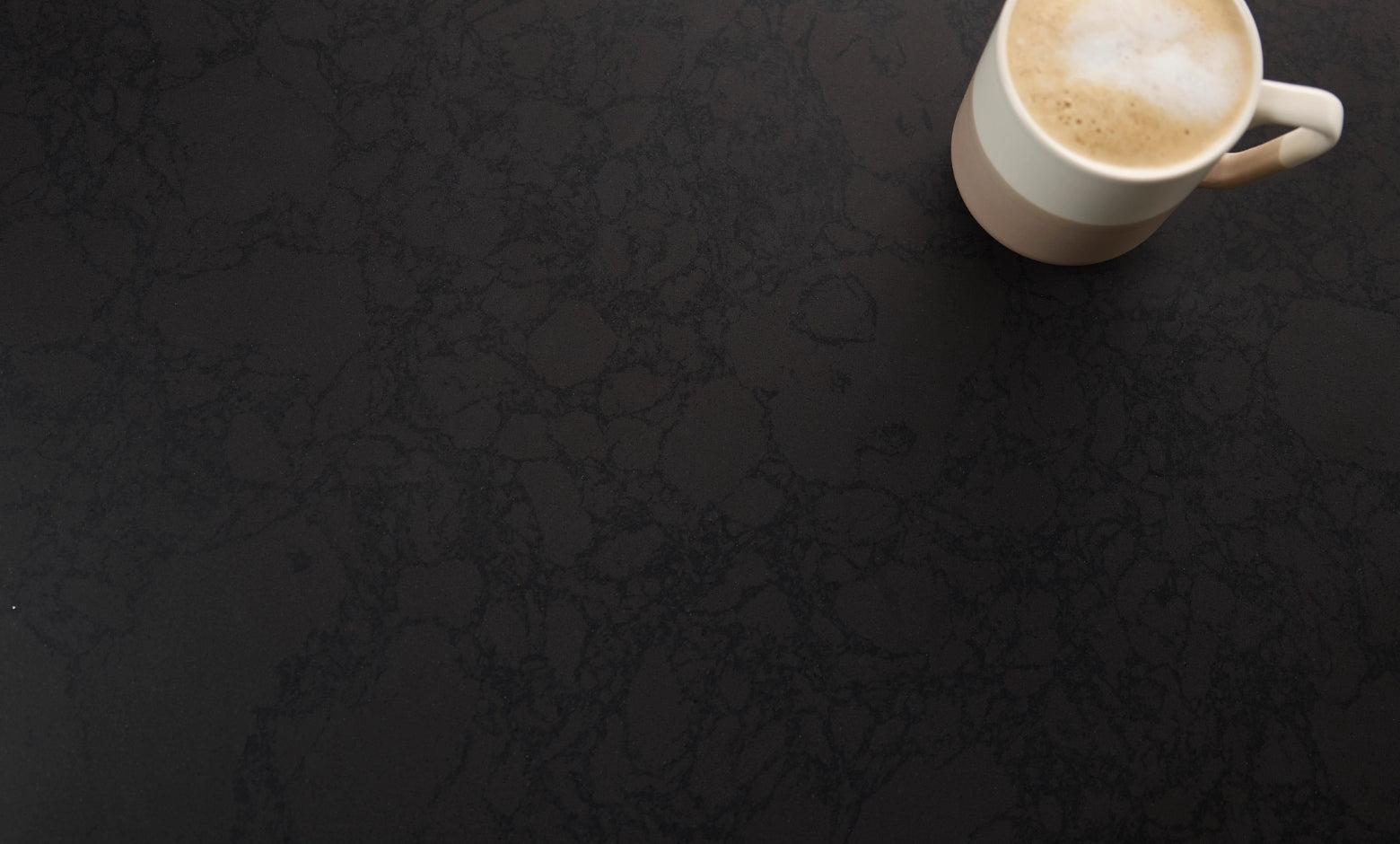 Black Rock™ Quartz Sample by Cambria available at Aqua Kitchen