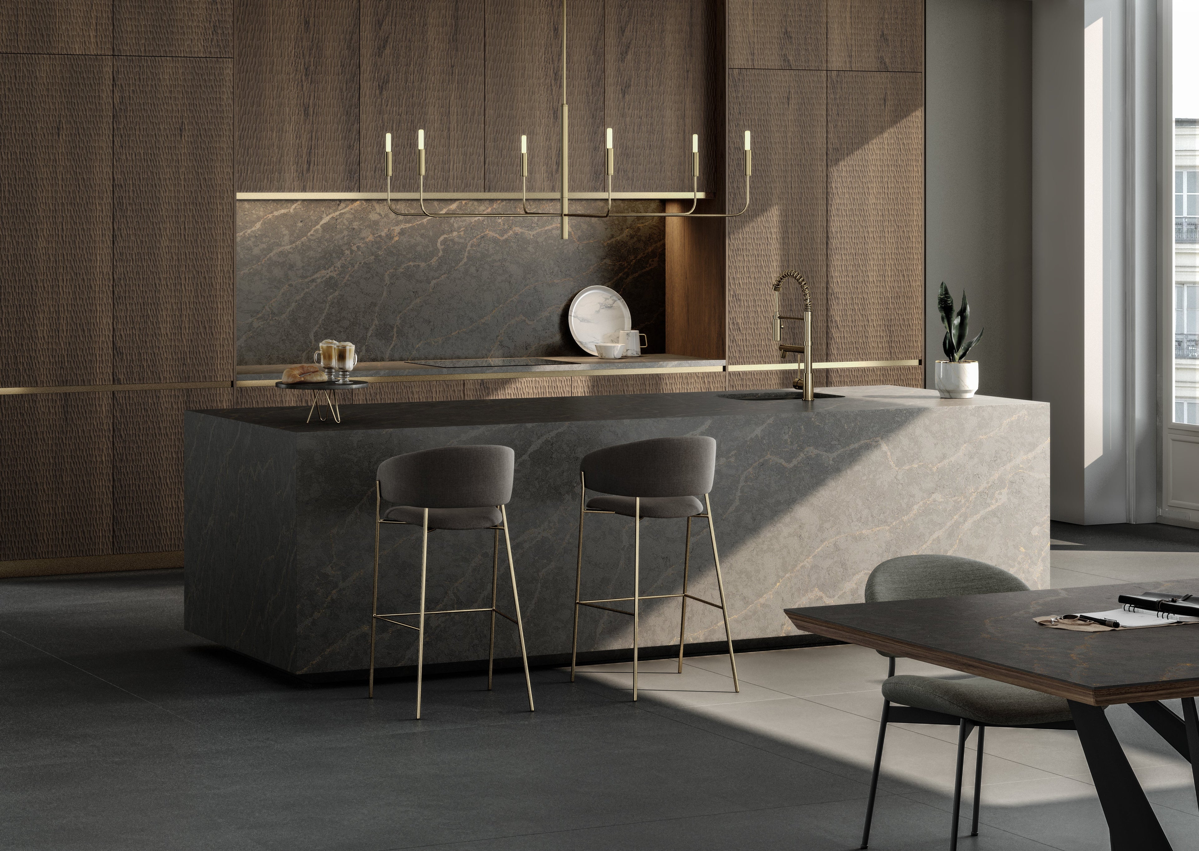 Bohemian Flame by Silestone available at Aqua Kitchen