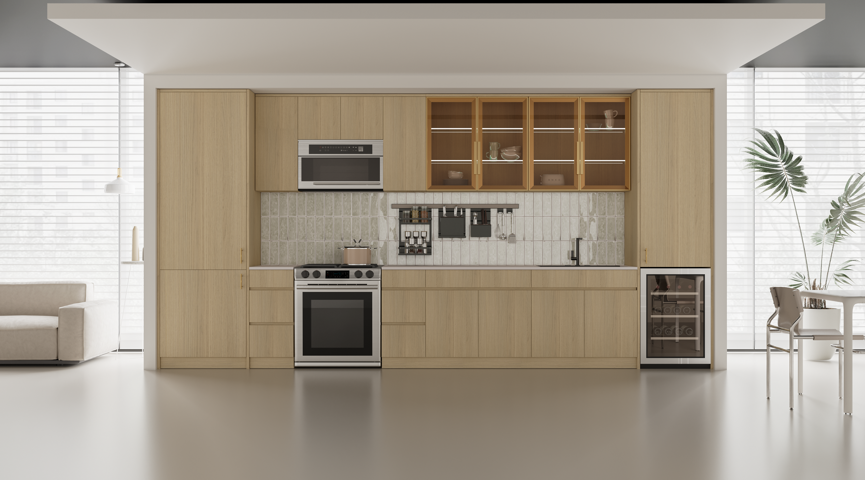 Rift Cut White Oak (45-degree) by Golden Home Global available at Aqua Kitchen