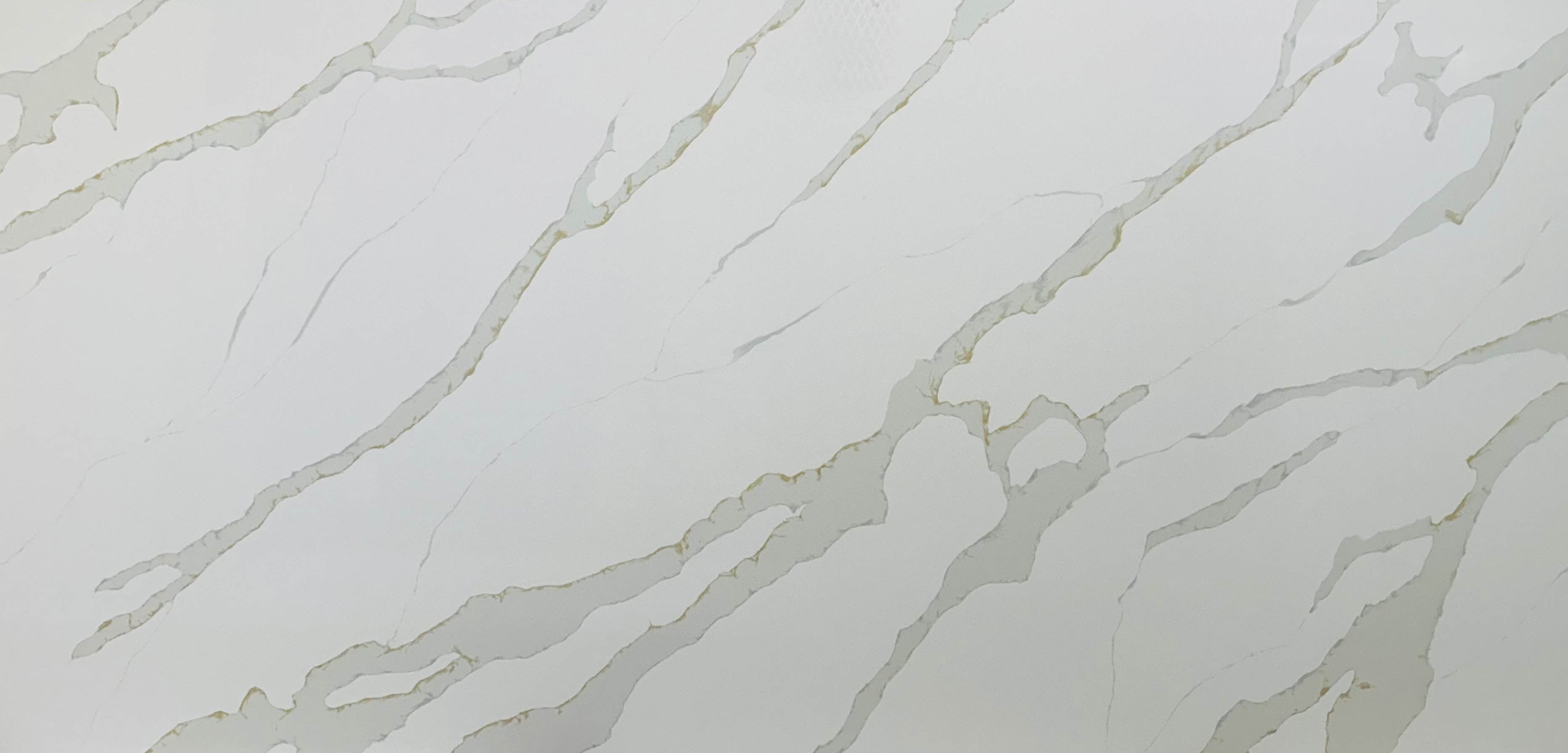 Calacata Monet Quartz Countertop Sale by Aqua Kitchen available at Aqua Kitchen