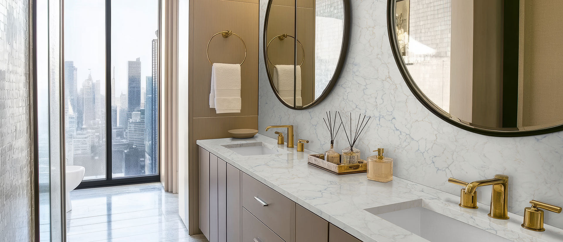 Calacatta Azulean by MSI Surfaces available at Aqua Kitchen