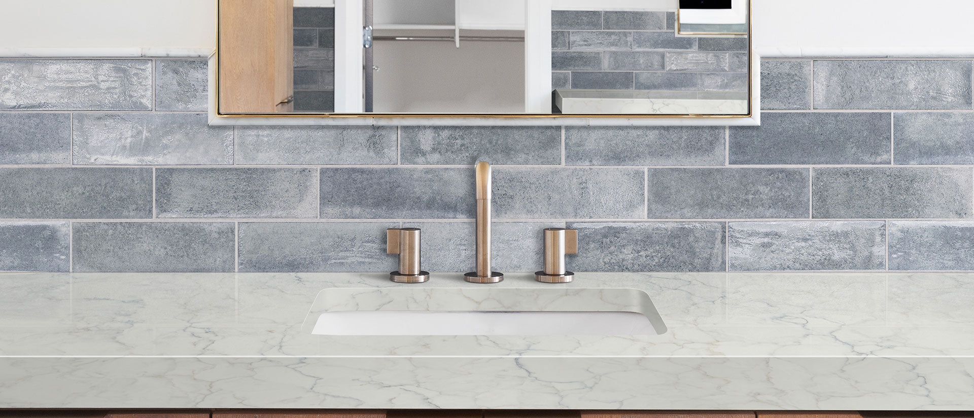 Calacatta Azulean by MSI Surfaces available at Aqua Kitchen