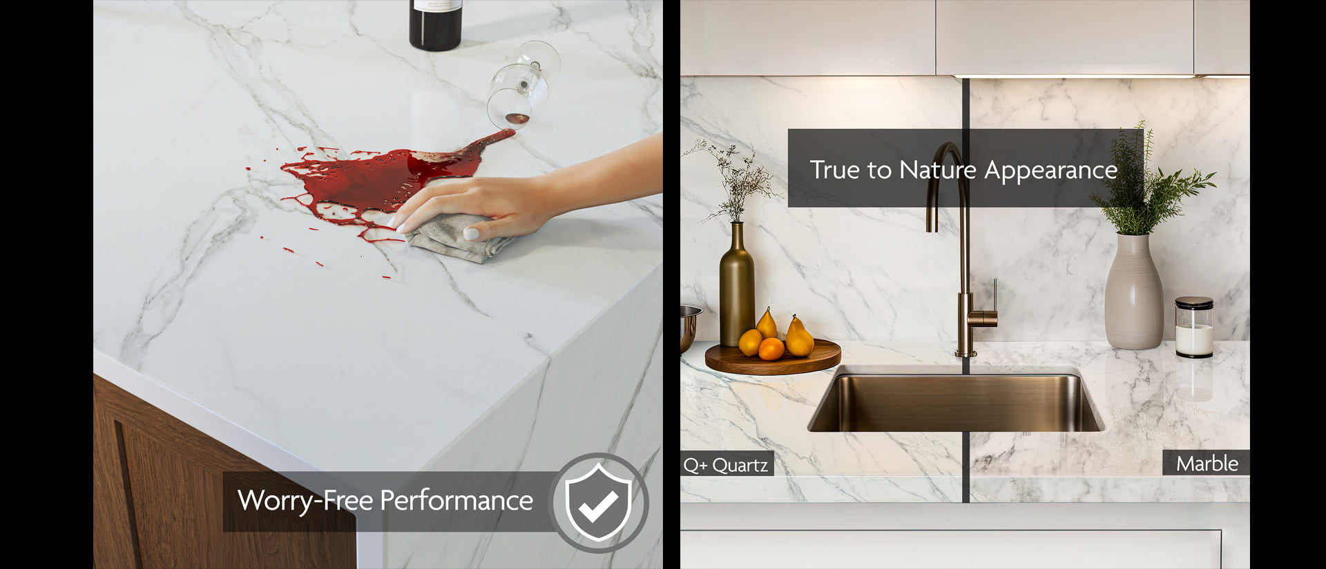 Calacatta Castana by MSI Surfaces available at Aqua Kitchen