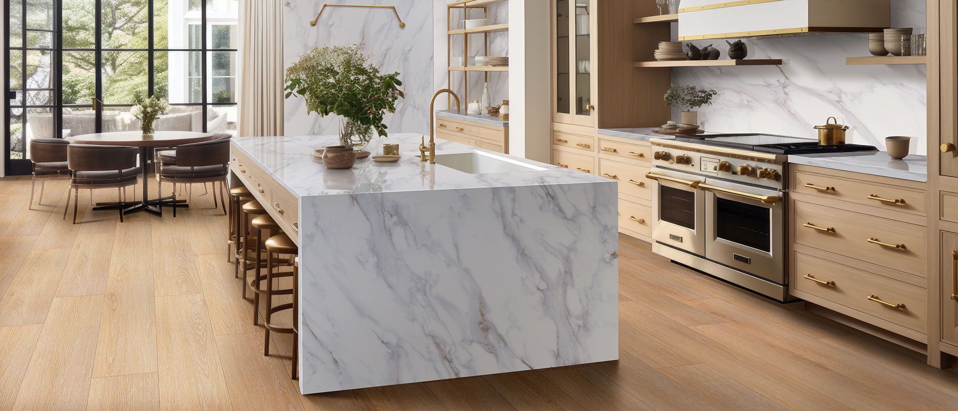Calacatta Castana by MSI Surfaces available at Aqua Kitchen