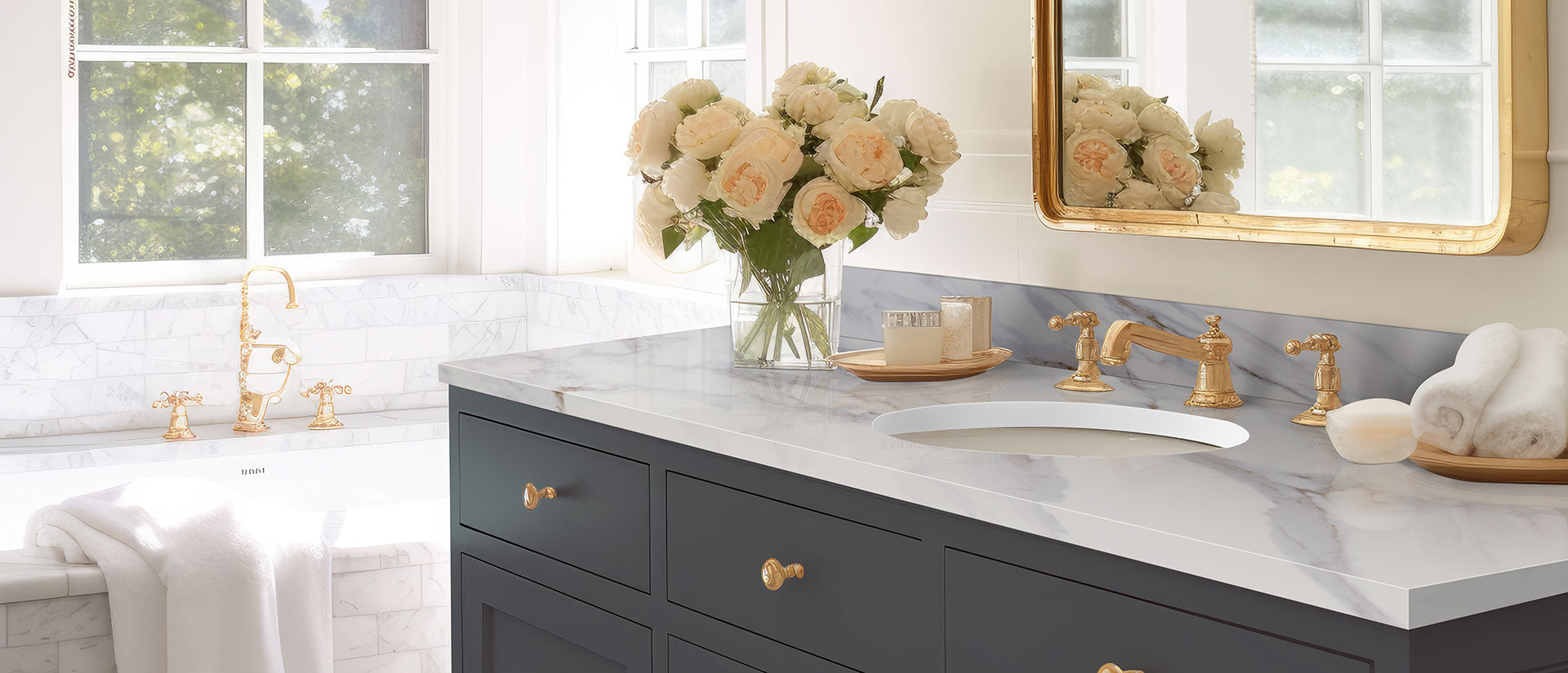 Calacatta Castana by MSI Surfaces available at Aqua Kitchen