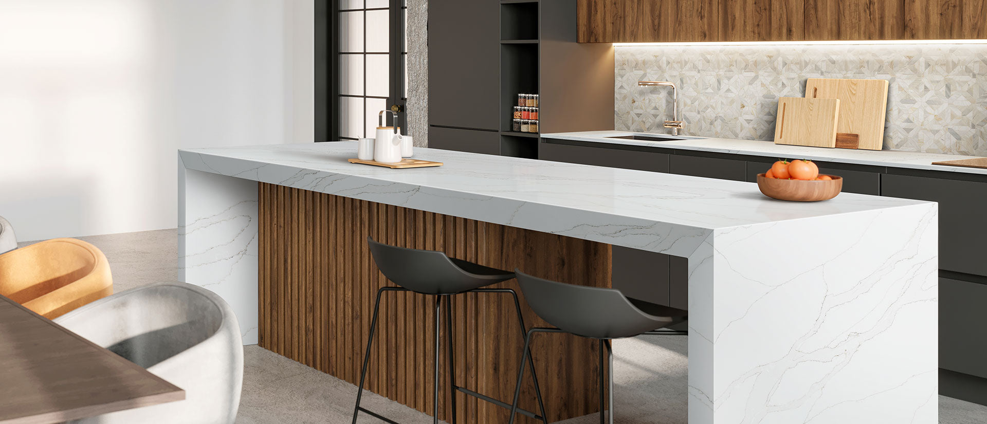 Calacatta Izaro by MSI Surfaces available at Aqua Kitchen