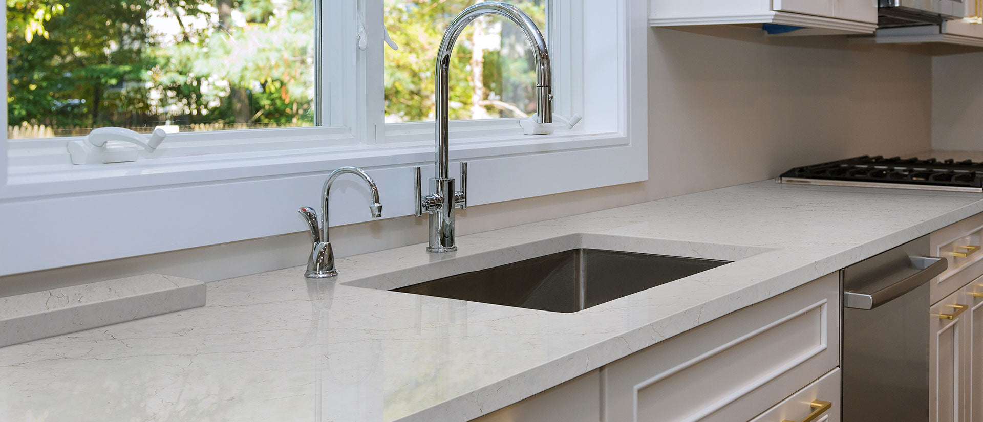 Calacatta Karmelo by MSI Surfaces available at Aqua Kitchen