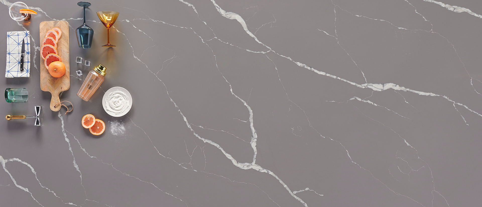 Calacatta Laza Grigio by MSI Surfaces available at Aqua Kitchen