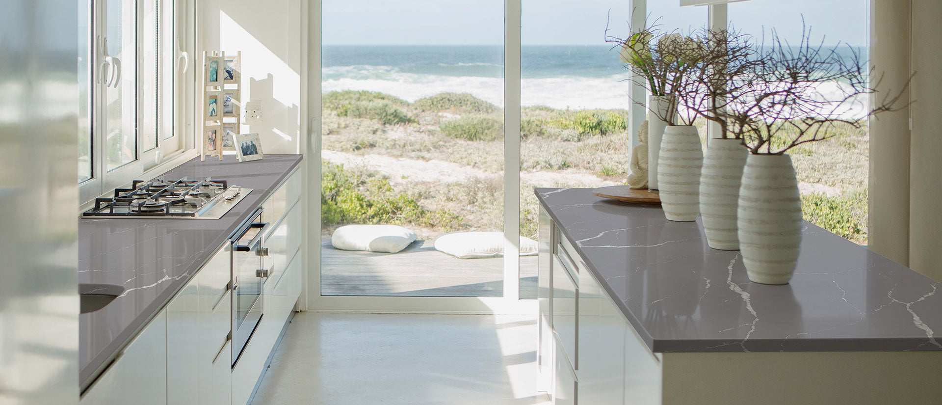 Calacatta Laza Grigio by MSI Surfaces available at Aqua Kitchen