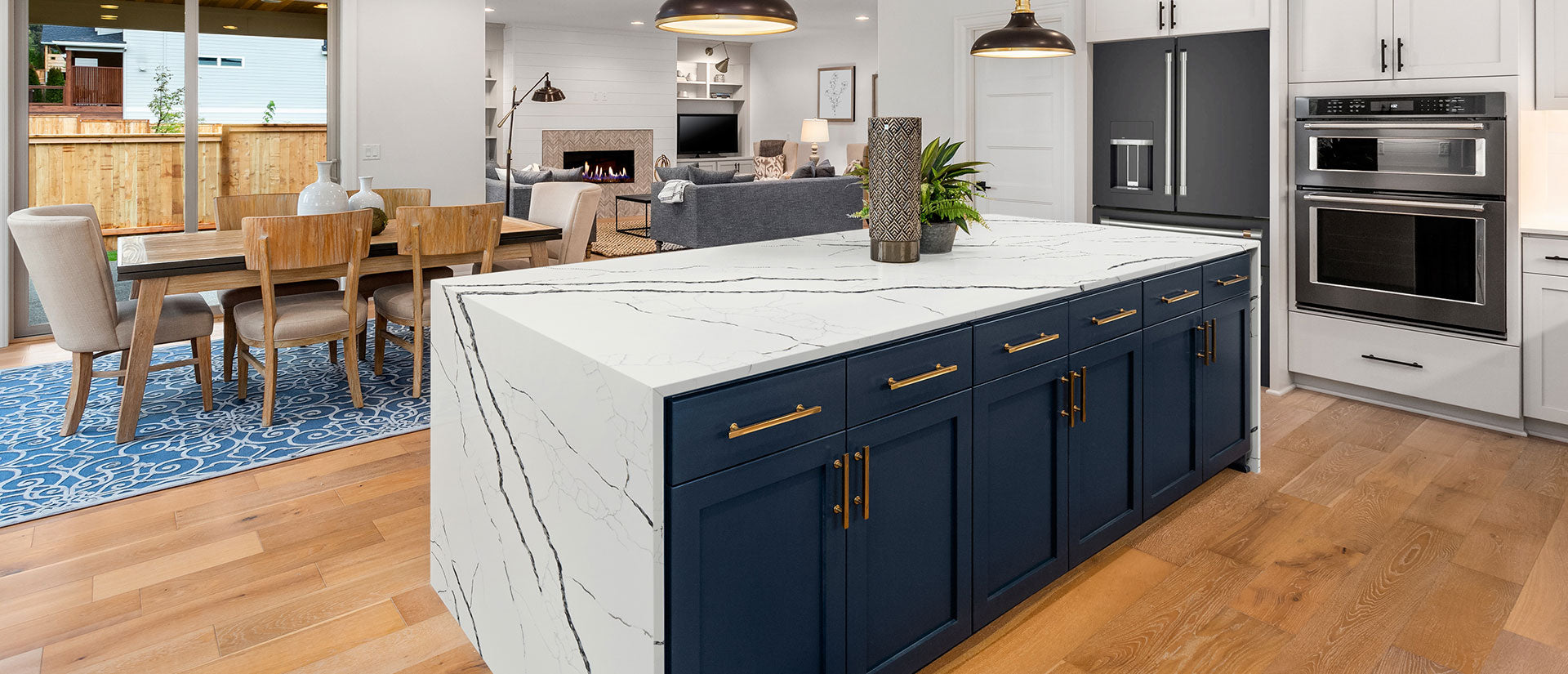 Calacatta Laza Night by MSI Surfaces available at Aqua Kitchen