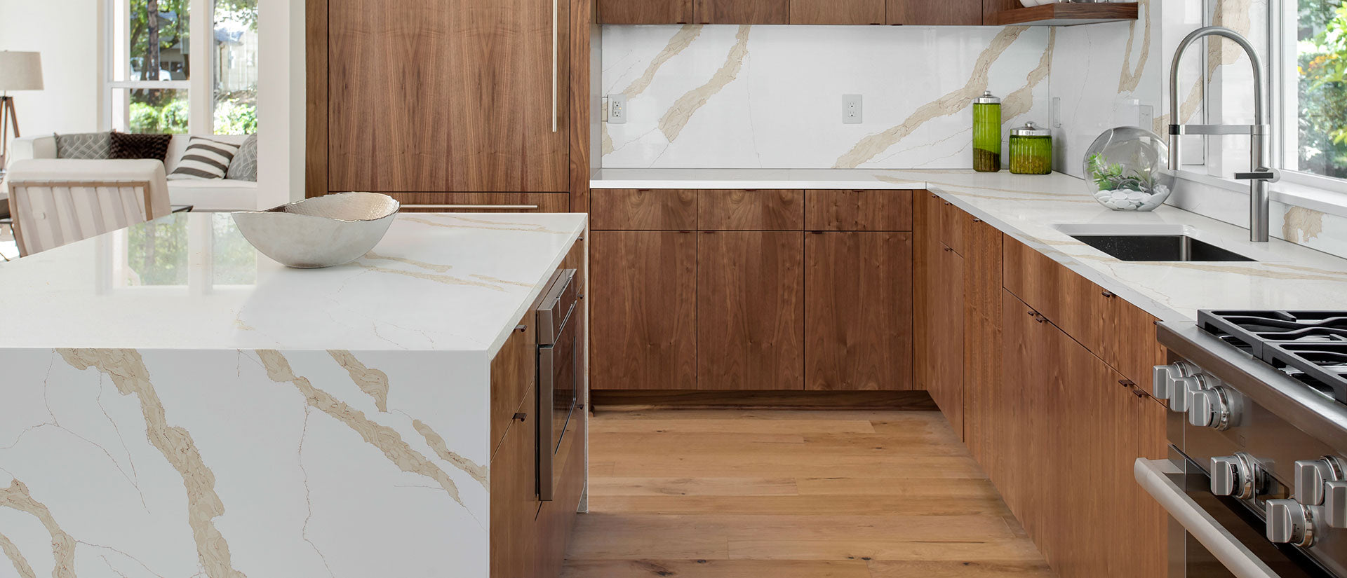 Calacatta Leon Gold by MSI Surfaces available at Aqua Kitchen