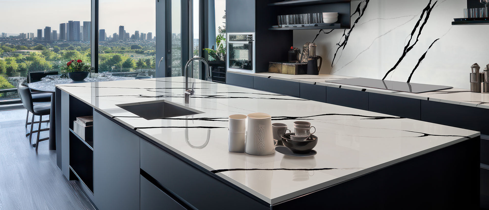 Calacatta Lumanyx by MSI Surfaces available at Aqua Kitchen