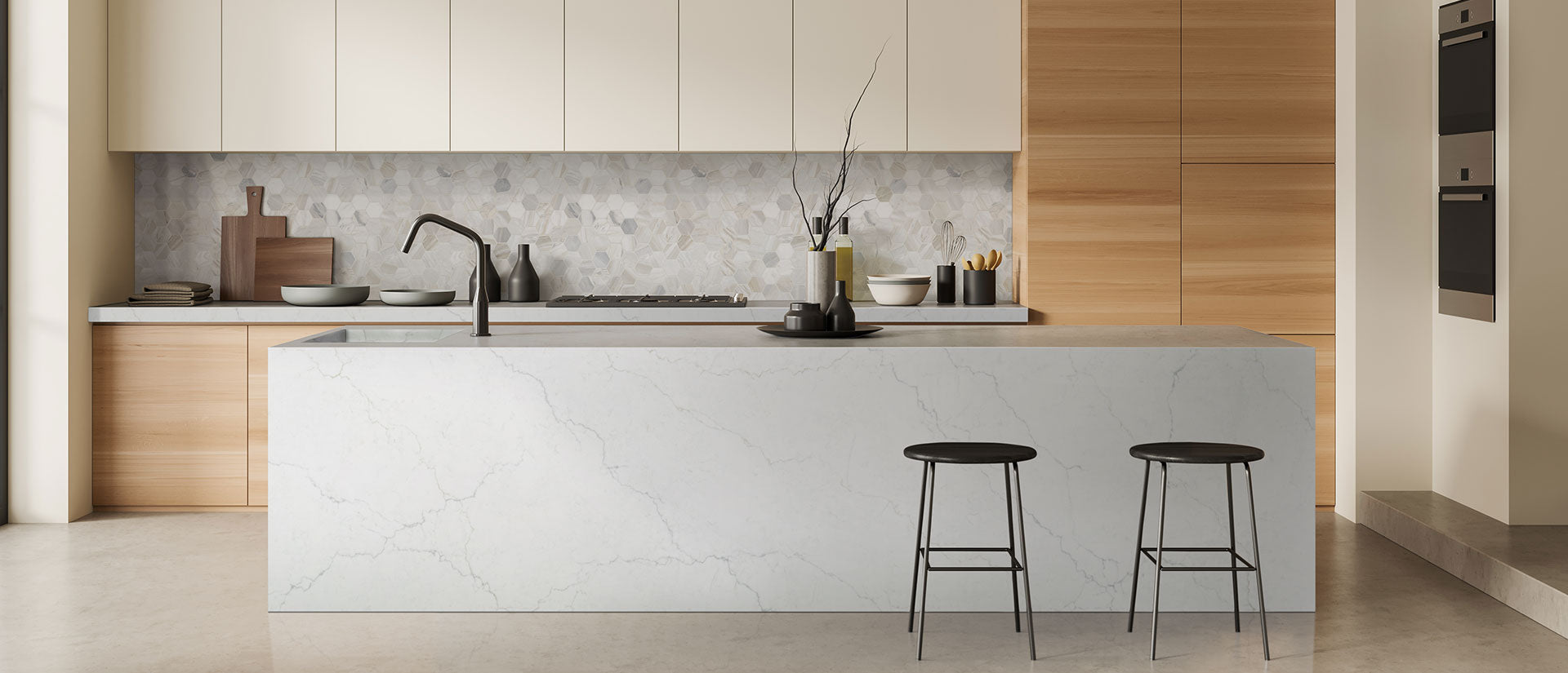 Calacatta Miraggio Duo by MSI Surfaces available at Aqua Kitchen
