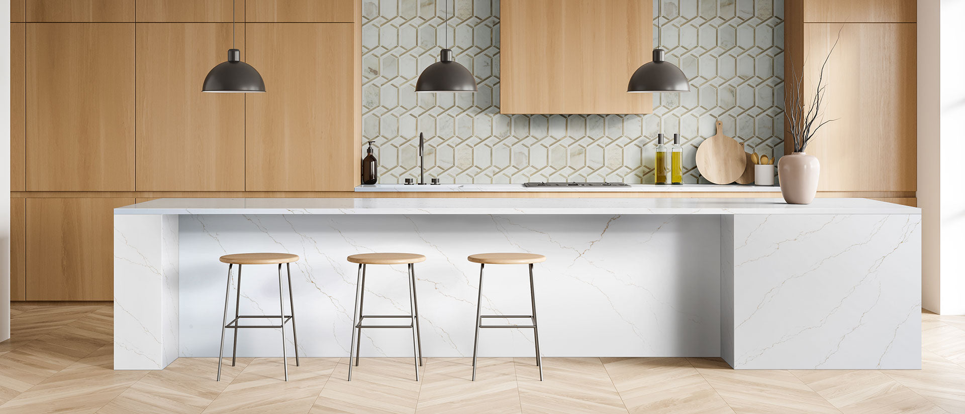 Calacatta Miraggio Gold by MSI Surfaces available at Aqua Kitchen